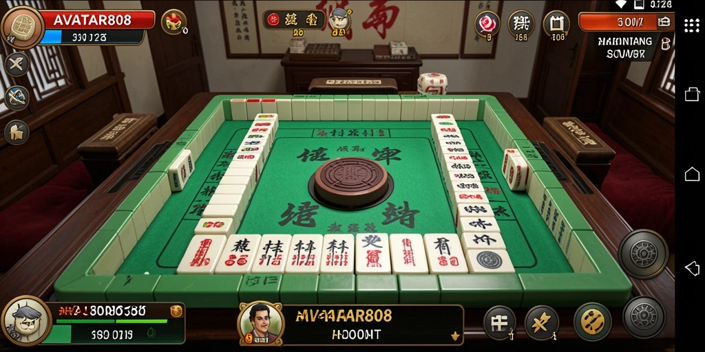 Tampilan gameplay menakjubkan dari AVATAR808 dengan desain Mahjong yang menarik.
