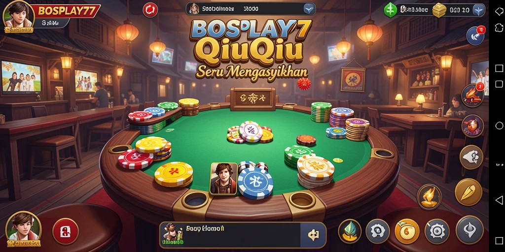 Screenshot gameplay seru dari BOSPLAY77 yang menunjukkan aksi QiuQiu.