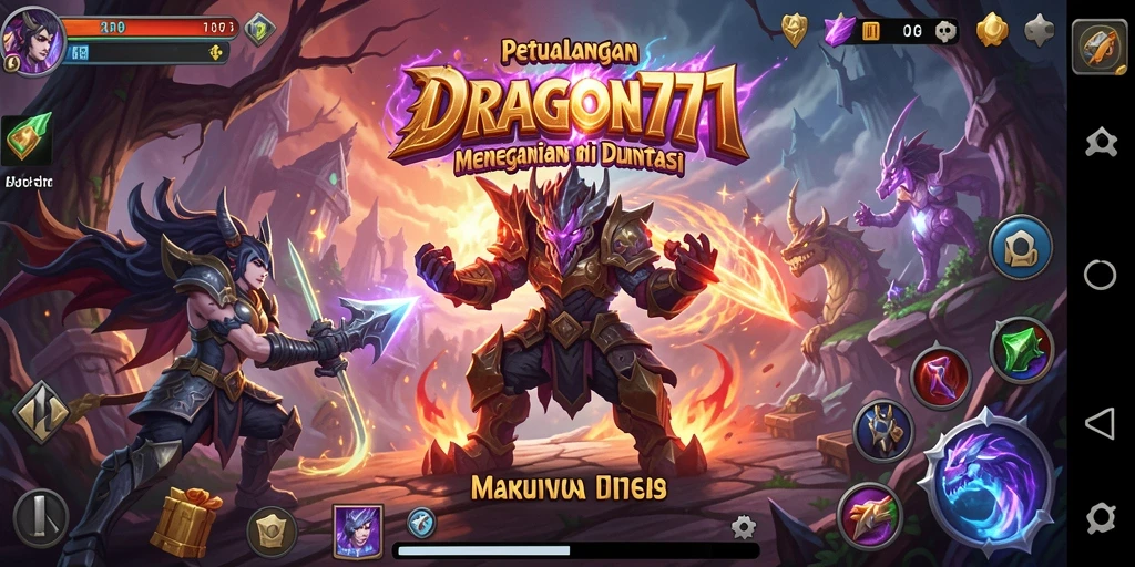 Screenshot gameplay DRAGON777 menunjukkan aksi petualangan yang mendebarkan.