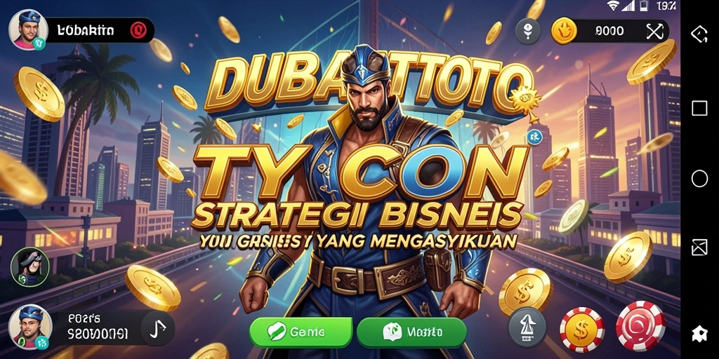 Tampilan gameplay DUBAITOTO dengan manajemen bisnis yang menarik.