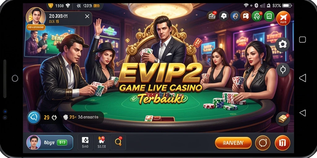 Tampilan gameplay seru di aplikasi Live Casino EVIP2.