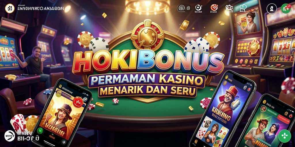 Tampilan menarik dari gameplay HOKIBONUS dengan berbagai pilihan permainan Kasino.