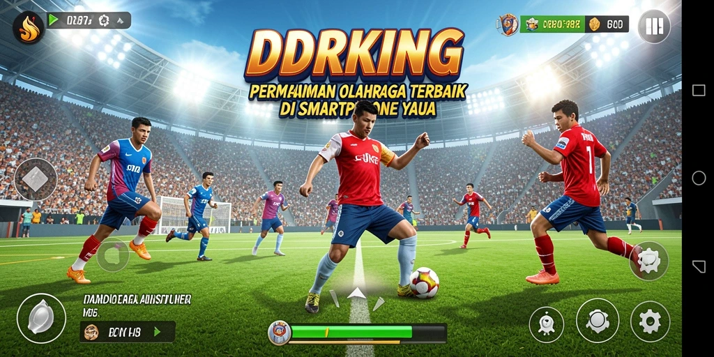 Tampilan gameplay seru dengan grafis olahraga yang menakjubkan di IDRKING.