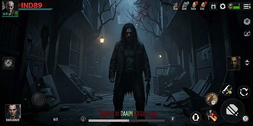 Tampilan gameplay <strong>IND89</strong> yang mencekam dan penuh ketegangan.