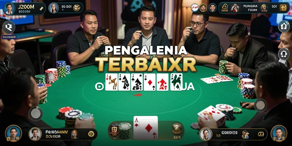Tampilan permainan Poker yang menarik dan interaktif di J200M.