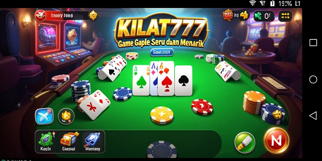 Screenshot utama KILAT777 yang menampilkan game Gaple yang seru.