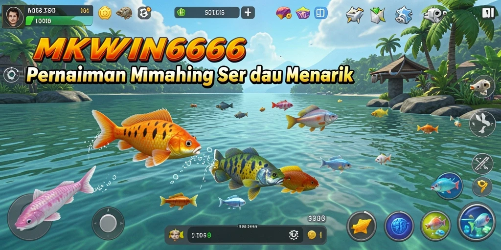 Gameplay MKWIN666 dengan grafis memukau saat memancing.