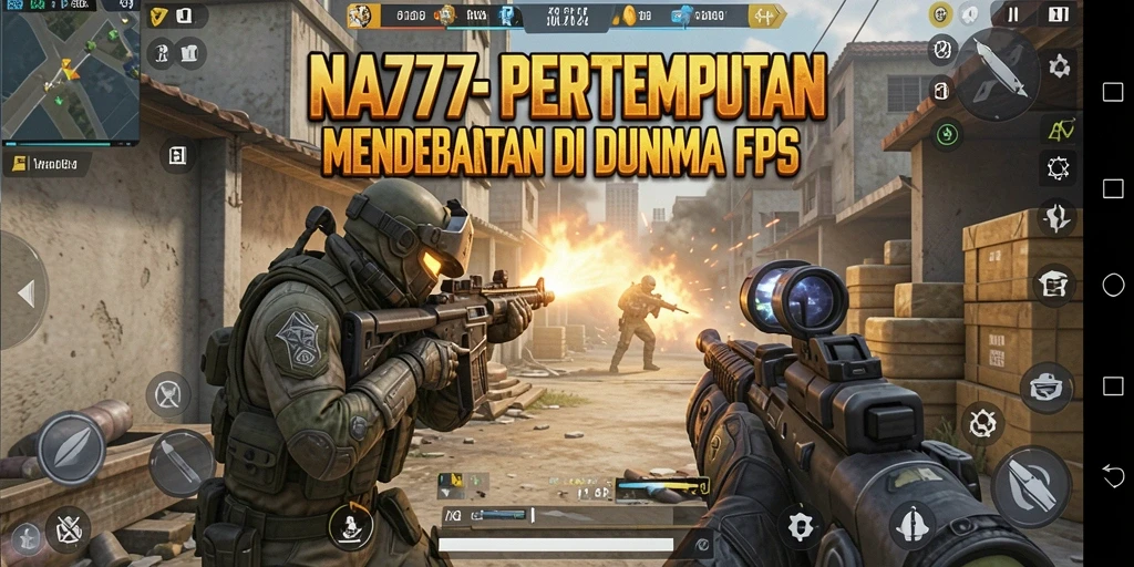 Screenshot gameplay <strong>NA777</strong> menampilkan aksi tembak-menembak yang intens.