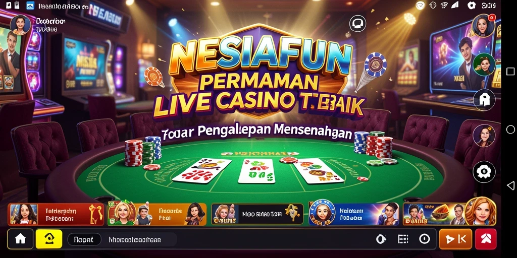Tampilan gameplay Live Casino yang mendebarkan di NESIAFUN.