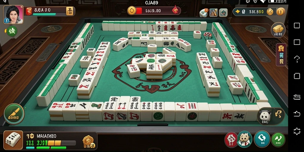 Tampilan gameplay Mahjong yang menarik dan penuh warna.
