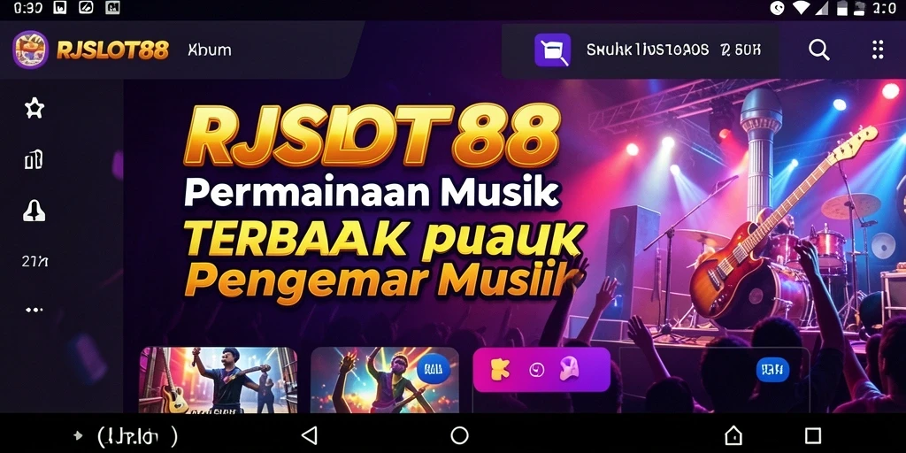 Screenshot RJSLOT88 menampilkan momen seru dalam gameplay musik.