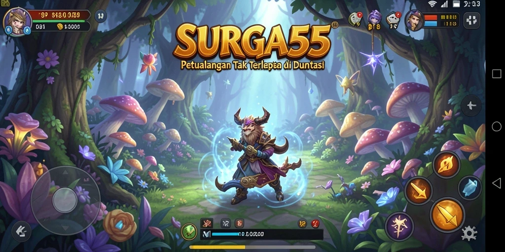 Tangkapan layar SURGA55 memperlihatkan pemandangan indah dan gameplay yang menarik.