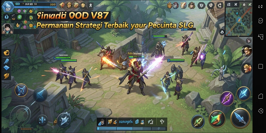 Tampilan grafis menarik dalam game SLG yang menampilkan strategi pertempuran.