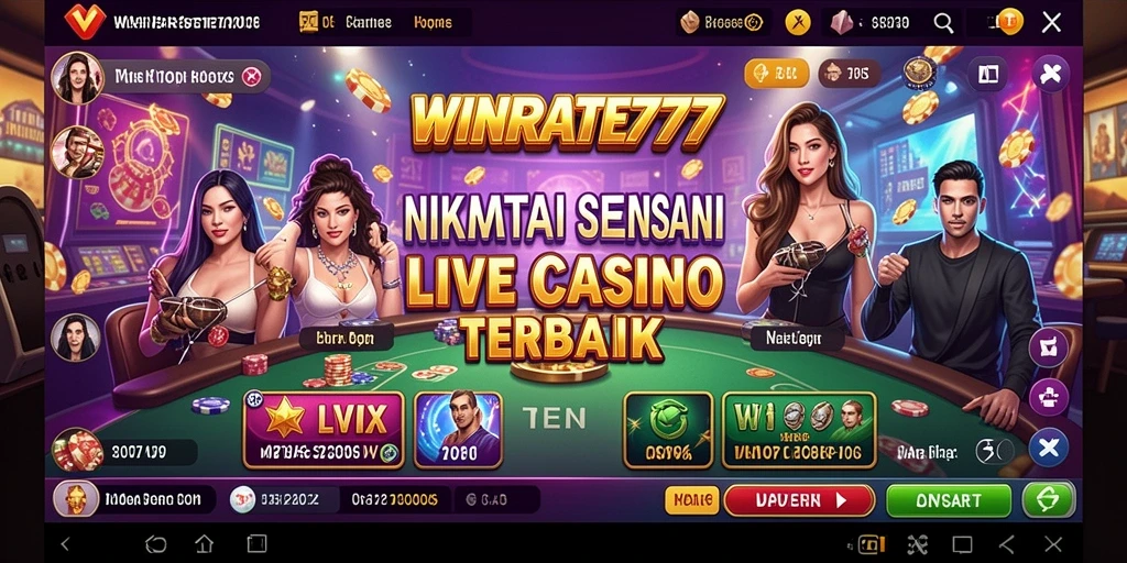 Tampilan gameplay Live Casino yang mengasyikkan di WINRATE777.