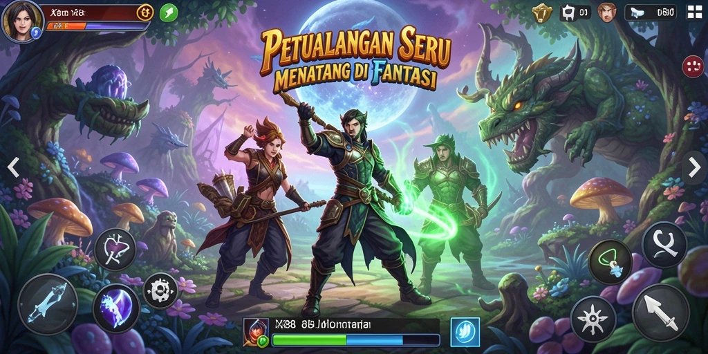 Tampilan gameplay X88 yang menampilkan aksi petualangan seru.